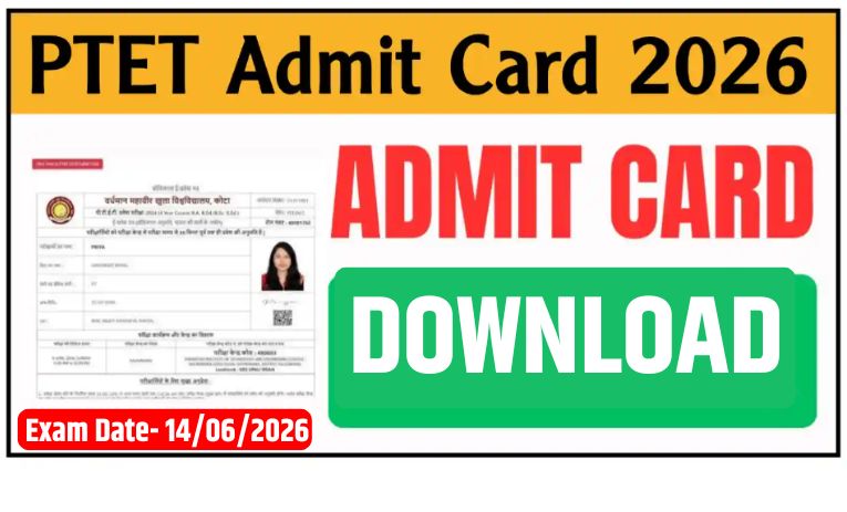 Rajasthan PTET Admit Card 2026