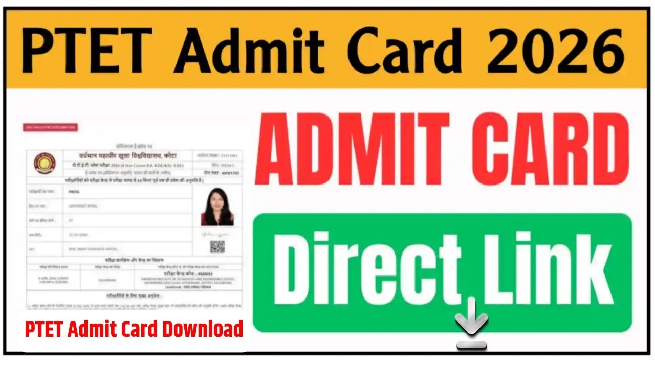 Rajasthan PTET Admit Card 2026