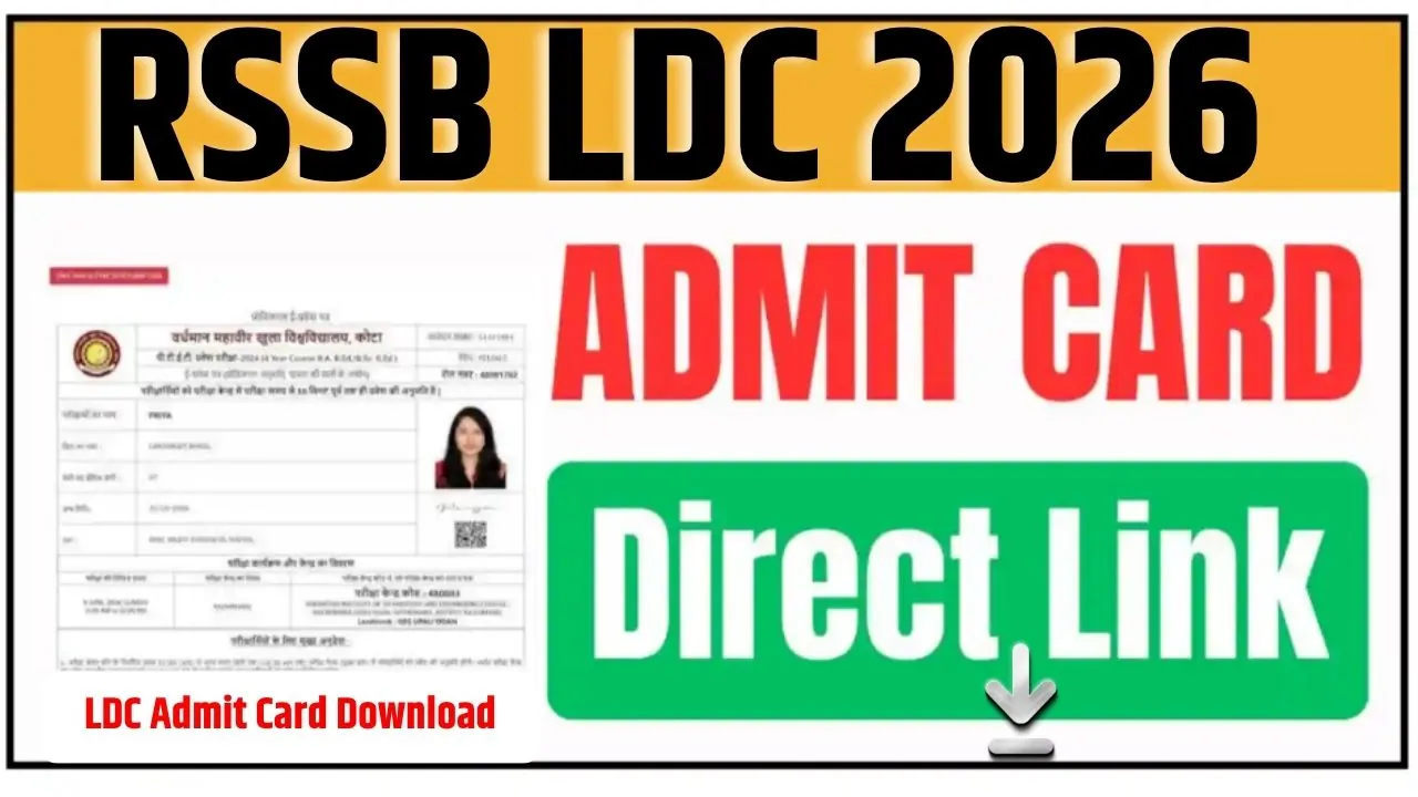 RSSB LDC Admit Card 2026