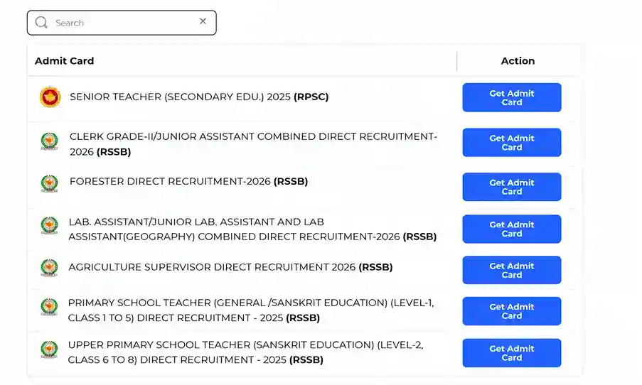 Rajasthan Mahila Supervisor Admit Card 2026